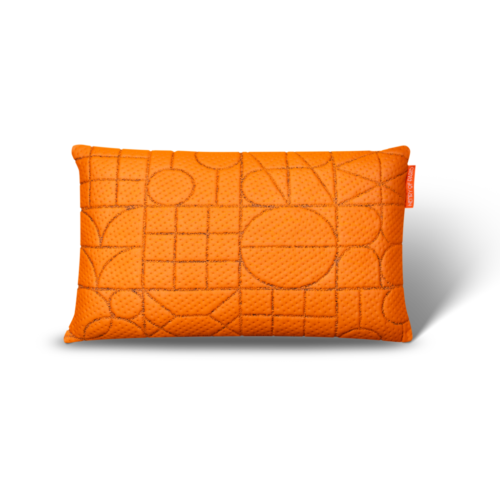 Étreinte Nocturne orange pillow Henry of Paris