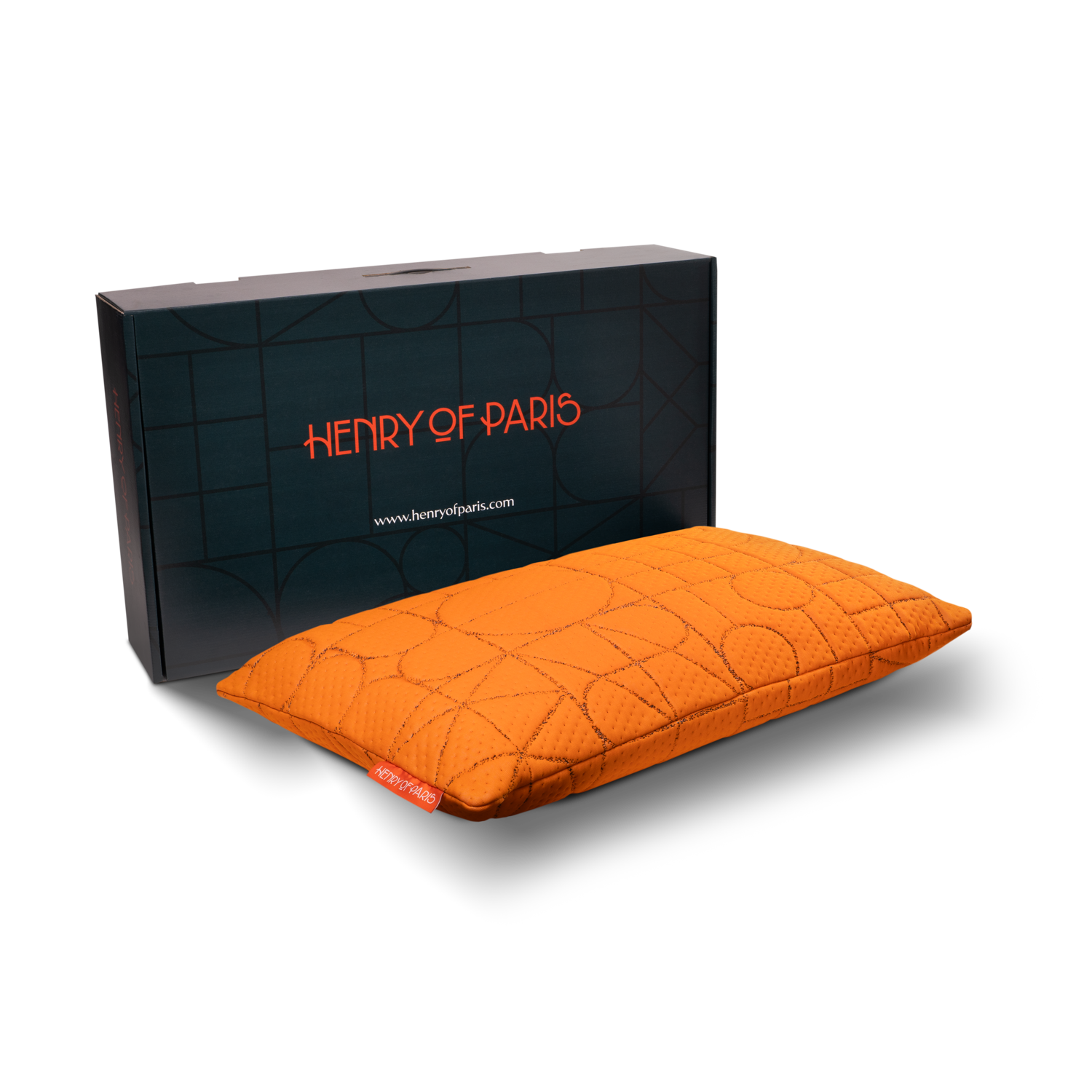 Étreinte Nocturne orange pillow Henry of Paris