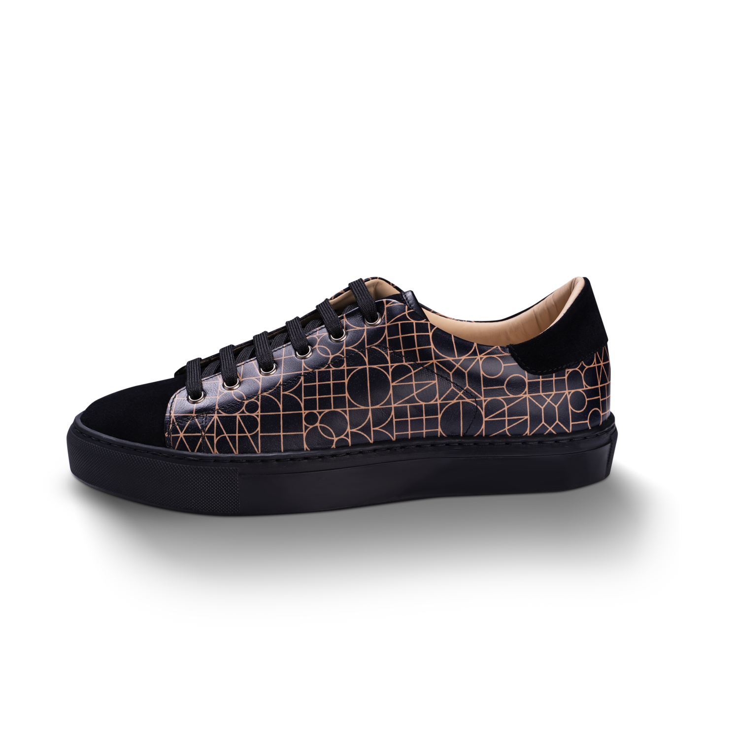 Pas de Paris black shoes with brown pattern Henry of Paris
