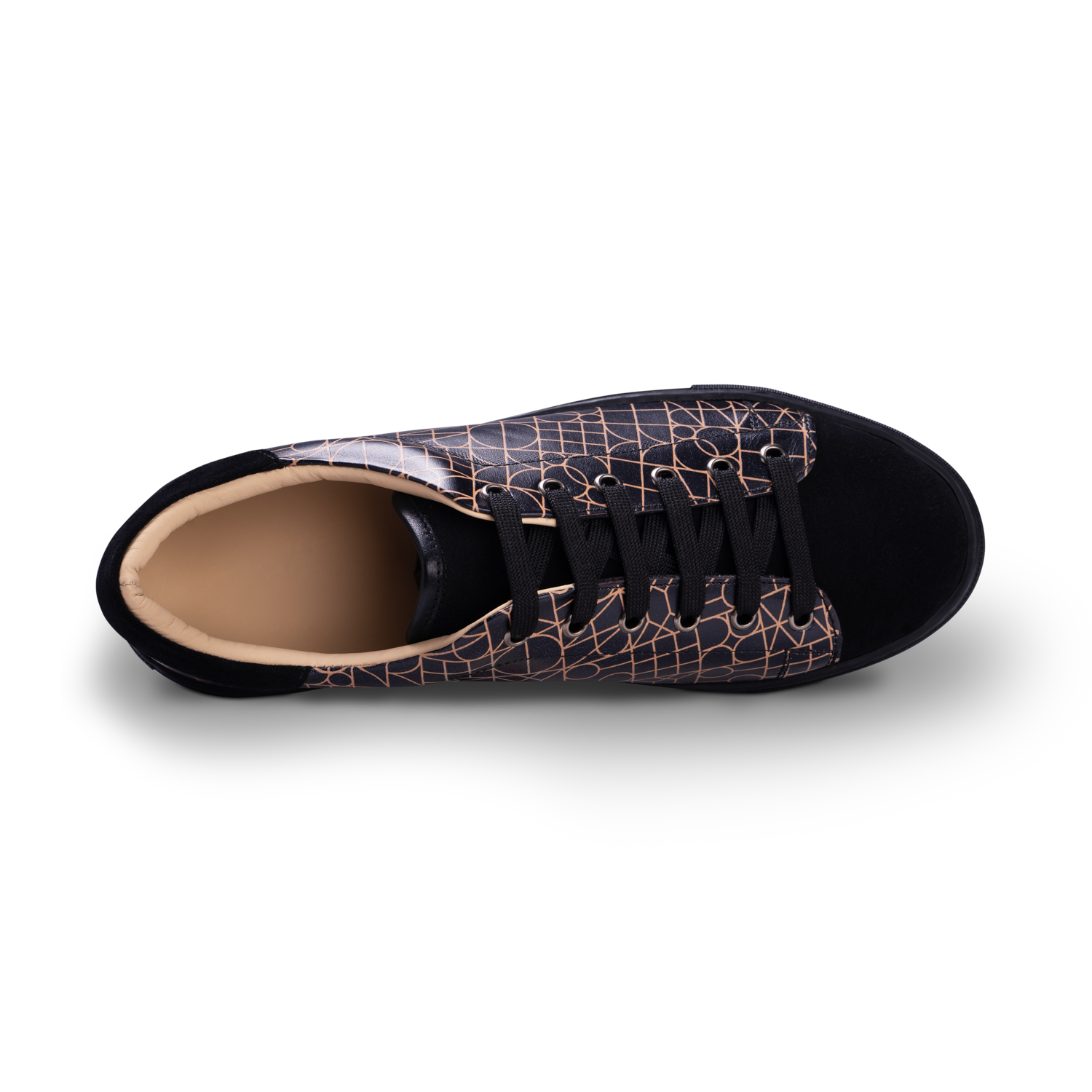 Pas de Paris black shoes with brown pattern Henry of Paris